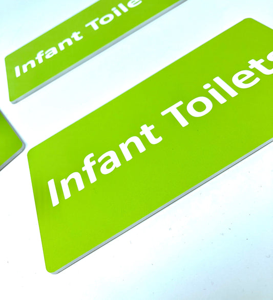 Infant Toilet School signs for local Primary School