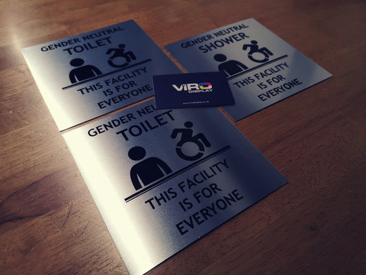 Gender Neutral Toilet Signs with Custom Wording