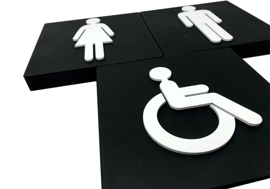 Contemporary and Modern Toilet Signs for Cinema in Devon