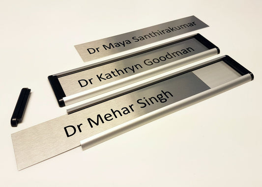 Curve Changeable Door Signs for a Berkshire Doctor's Surgery