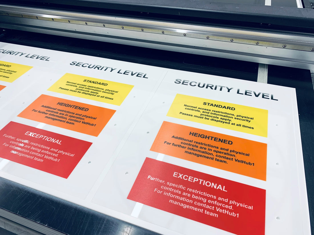 Custom Made Changeable Insert Signs for a Research Facility