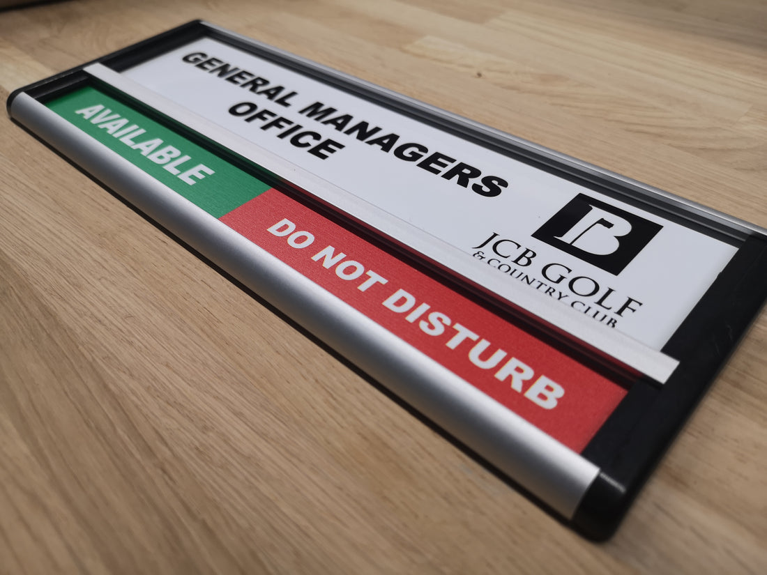 Sliding Door Signs for JCB Golf and Country Club