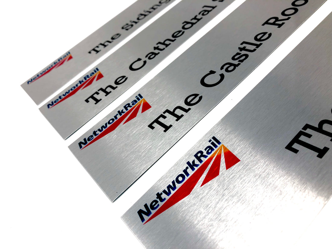 Slimline Aluminium Door Signs for Network Rail