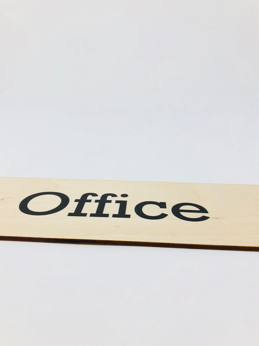 Plywood Office Door signs from Viro