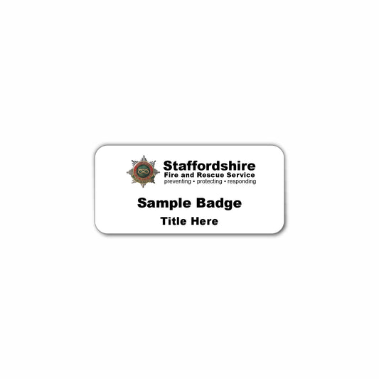 Staffordshire Fire & Rescue Name Badges | Viro Display