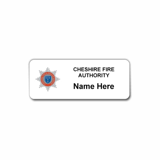 Cheshire Fire & Rescue Service Name Badges (Authority) | Viro Display