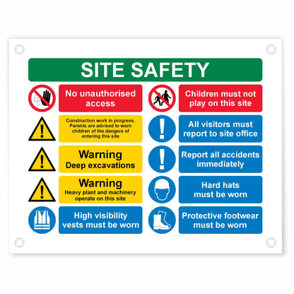 Viro Display 10 Point Heavy Duty Site Safety Sign | Viro Display