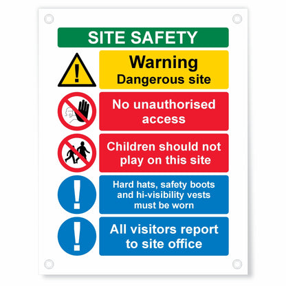 Viro Display 5 Point Heavy Duty Site Safety Sign | Viro Display