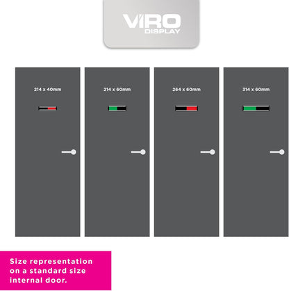 ViroSlide Custom Sliding Sign - Green / Red - 214 x 60mm