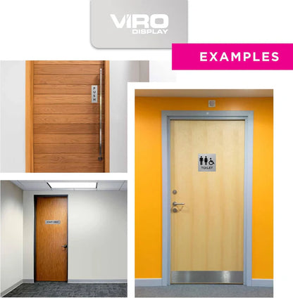 Slimline Aluminium Male & Female Accessible Toilet Sign | Viro Display