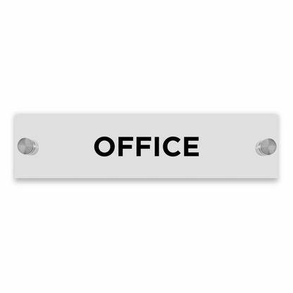 OptiV Clear Acrylic Office Sign