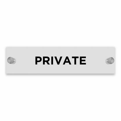 OptiV Clear Acrylic Private Sign