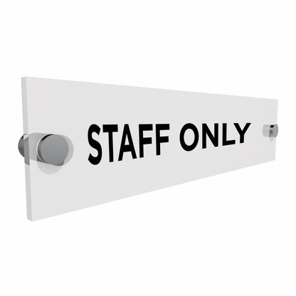 OptiV Clear Acrylic Staff Only Sign | Viro Display