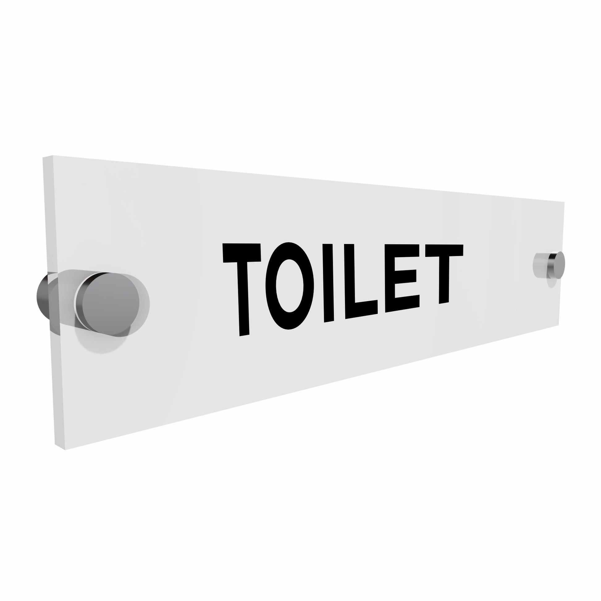 OptiV Clear Acrylic Toilet Sign | Viro Display