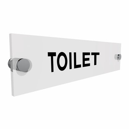 OptiV Clear Acrylic Toilet Sign | Viro Display