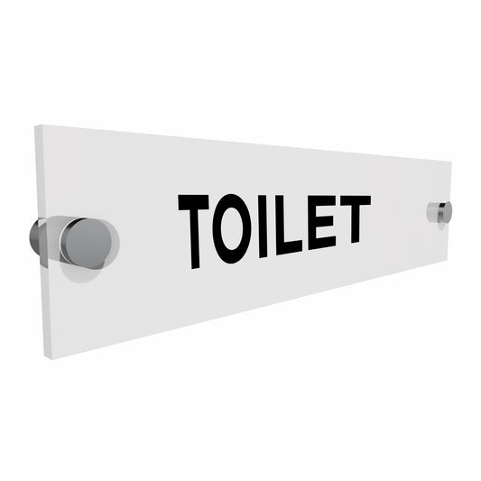 OptiV Clear Acrylic Toilet Sign | Viro Display