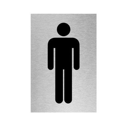 Slimline Aluminium Male Toilet Sign