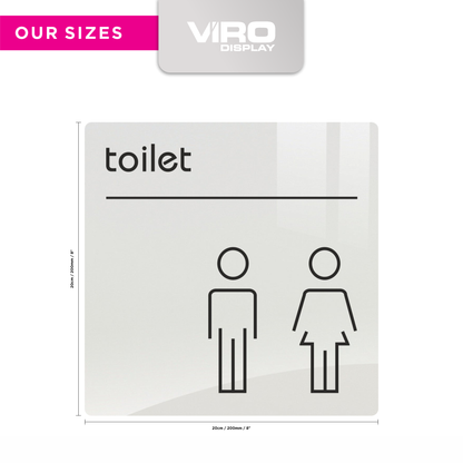 Opal Acrylic Baby Changing Toilet Sign | Viro Display