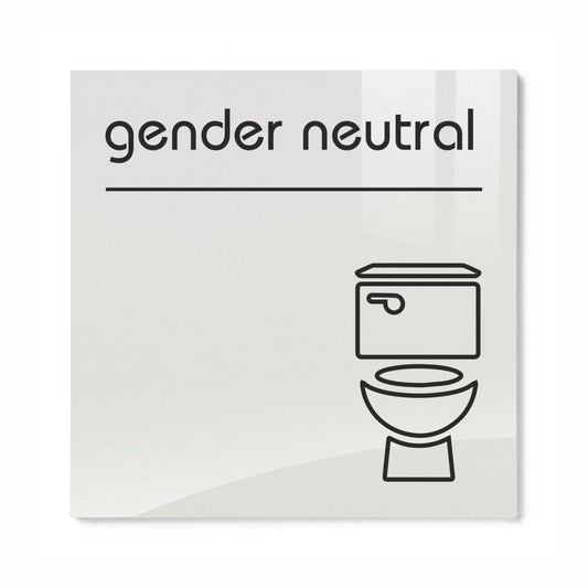 Opal Acrylic Gender Neutral Toilet Sign | Viro Display