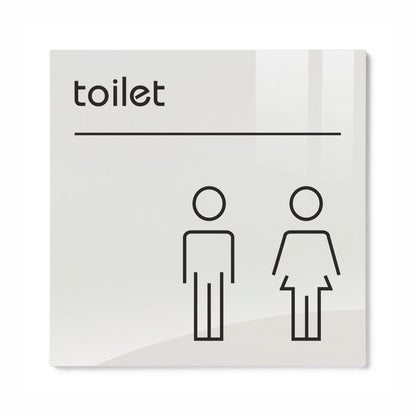 Opal Acrylic Male & Female Toilet Sign | Viro Display