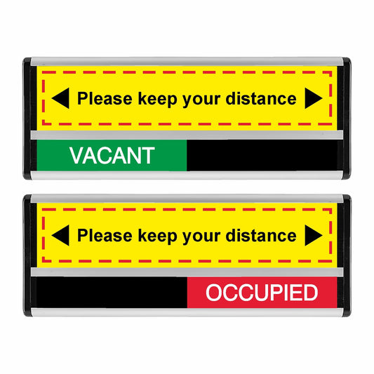 ViroSlide Please Keep Your Distance Sliding Sign | Viro Display