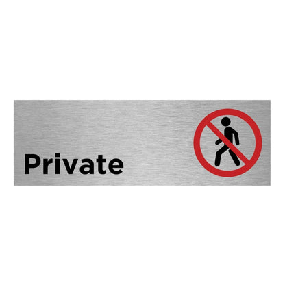 Slimline Aluminium Private + Symbol Sign