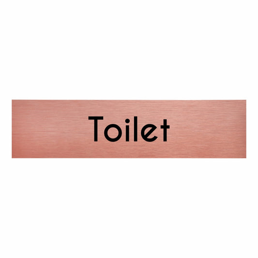 Rose Gold Aluminium Toilet Sign