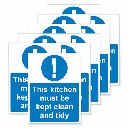 Viro Display This Kitchen Must be Kept Clean and Tidy Self-Adhesive Vinyl Signs