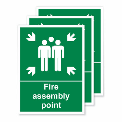 Viro Display Fire Assembly Point Self-Adhesive Vinyl Signs | Viro Display