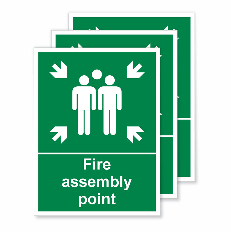 Viro Display Fire Assembly Point Self-Adhesive Vinyl Signs