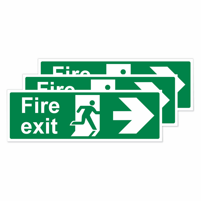 Viro Display Fire Exit Right Arrow Self-Adhesive Vinyl Signs