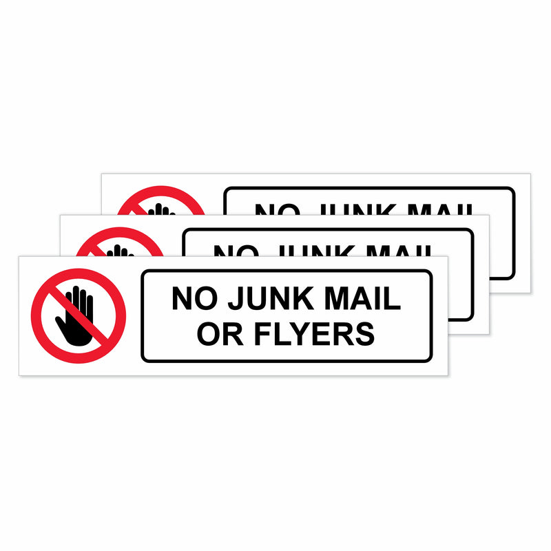 Viro Display No Junk Mail or Flyers Self-Adhesive Vinyl Signs