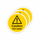 Viro Display Caution Hot Water Self-Adhesive Vinyl Signs