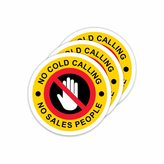 Viro Display No Cold Calling No Sales People Self-Adhesive Vinyl Signs