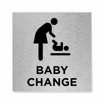 Slimline Aluminium Baby Change Sign