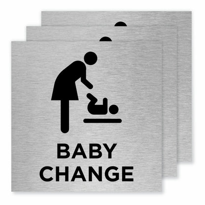 Viro Display® Slimline Aluminium Baby Change Sign - 100 x 100mm