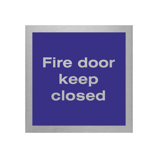 Slimline Aluminium Fire Door Sign