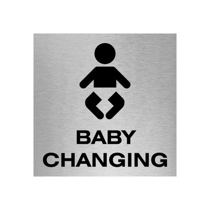 Slimline Aluminium Baby Changing Sign | Viro Display