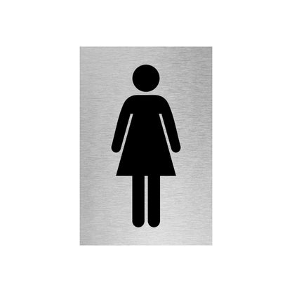 Slimline Aluminium Female Toilet Sign | Viro Display