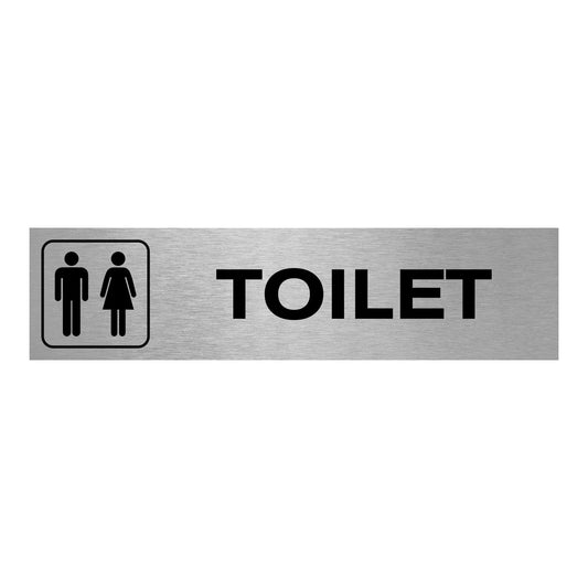 Slimline Aluminium Oblong Toilet Symbol Sign | Viro Display