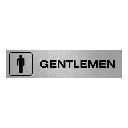 Slimline Aluminium Oblong Gentlemen Toilet Sign | Viro Display