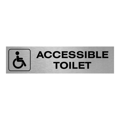 Panneau de toilettes accessibles oblong en aluminium mince