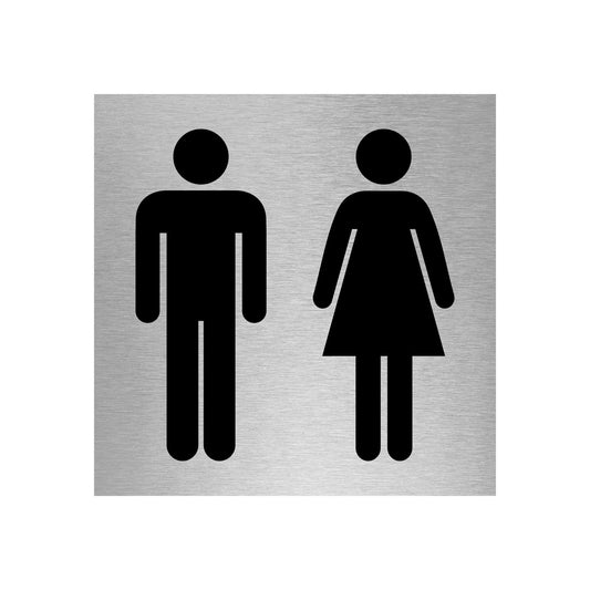 Slimline Aluminium Male & Female Toilet Sign | Viro Display