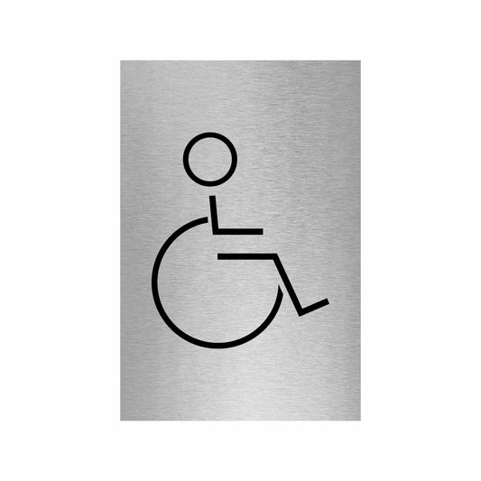 Slimline Aluminium Stick Figure Accessible Toilet Sign | Viro Display