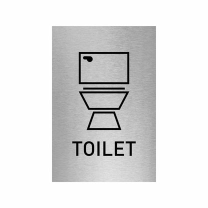 Slimline Aluminium Stick Figure Gender Neutral Toilet Sign