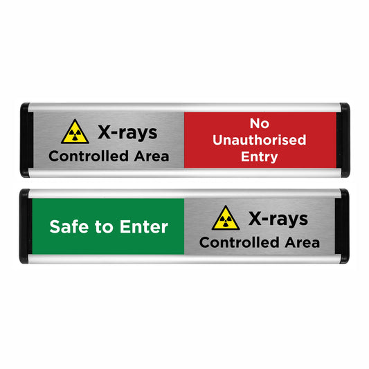 x-ray controlled area sliding sign