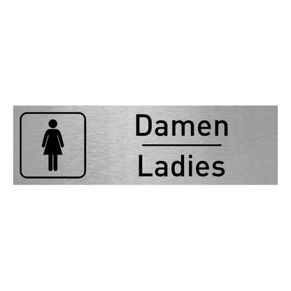 Damen Ladies WC Aluminiumschild