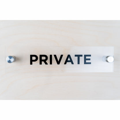 OptiV Clear Acrylic Private Sign