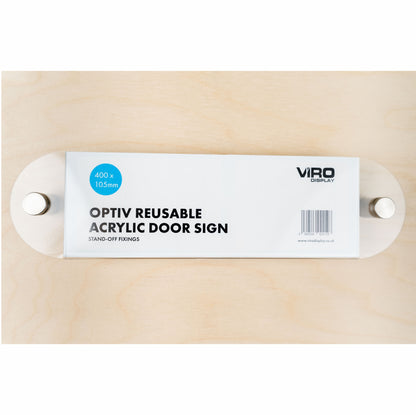 OptiV Reusable Acrylic Door Signs (Stand-Off)