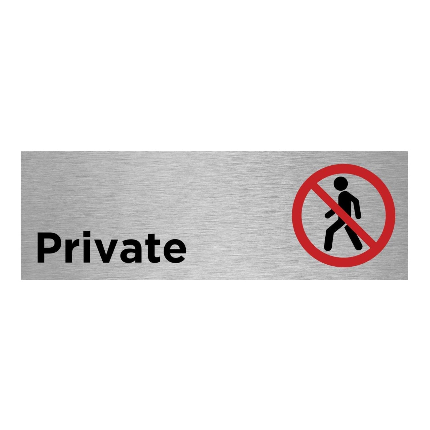 Slimline Aluminium Private + Symbol Sign